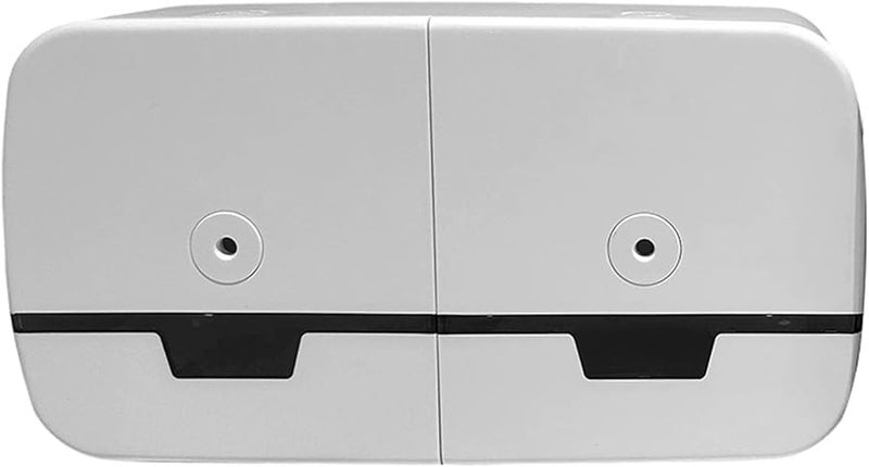 موزع مناشف ورقية بيضاء مثبت على الحائط مع آلية قفل ونافذة بصرية للحمام والمطبخ - Image 2